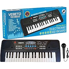 Kids Piano with Mic (1 Year Warranty) 37 Keys 8 Rhythms 8 Tones 6