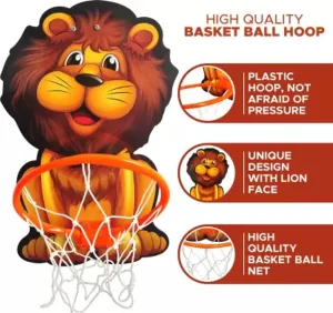 .Kirat Tiger Shaped Kids Hangable Indoor Outdoor Basket