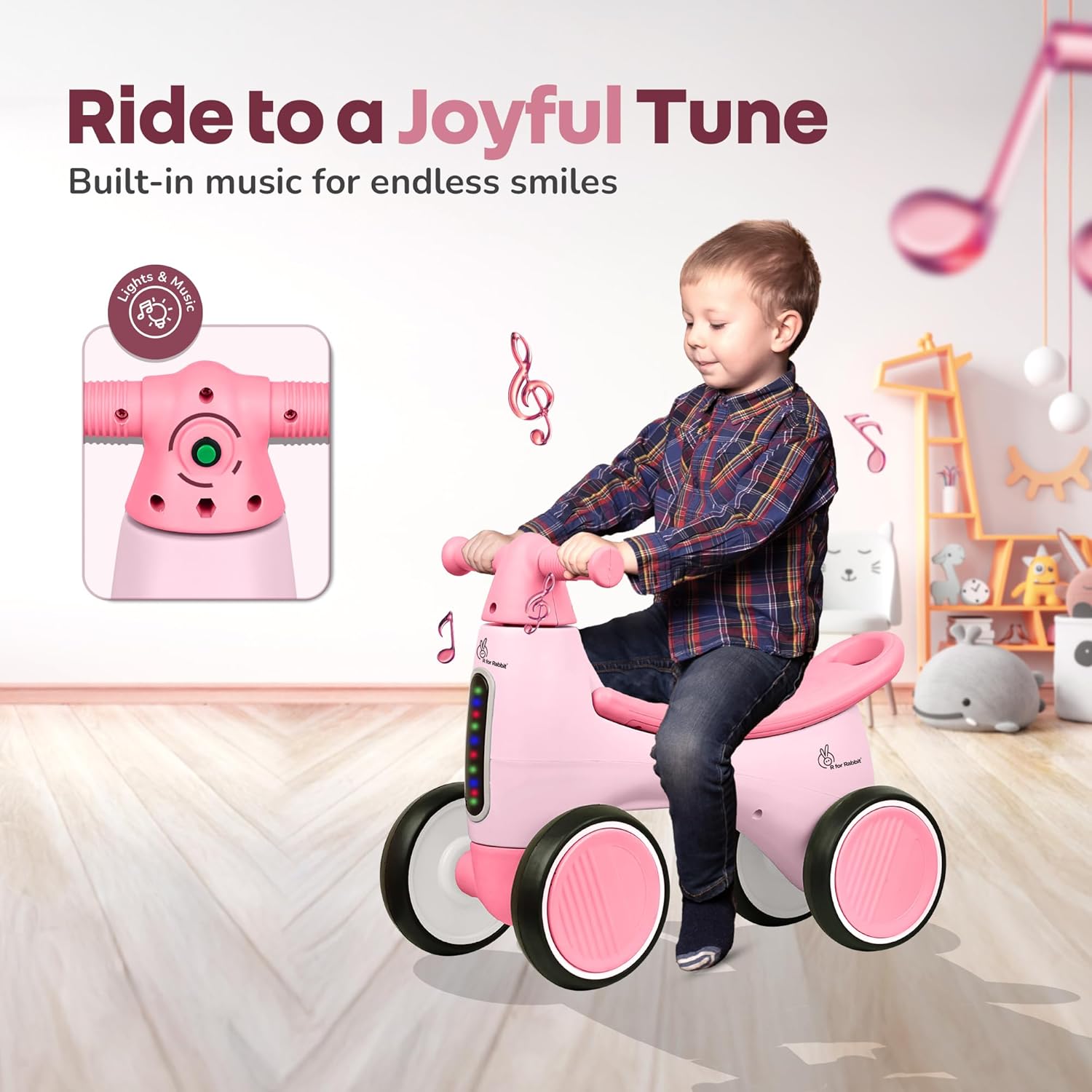 R for Rabbit Speedster Glider Push Ride on Car for Kids - Image 4