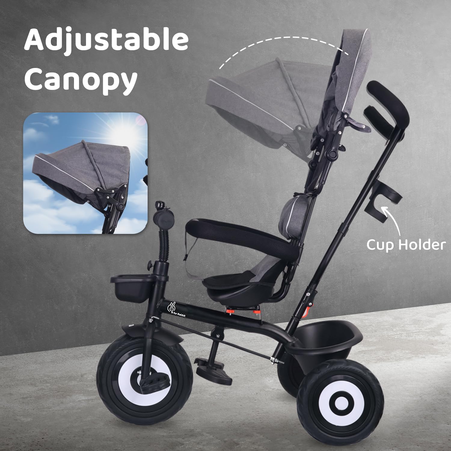 R for Rabbit Tiny Toes T40 Ace Tricycles for Kids with Premium EVA Wheels - Image 3