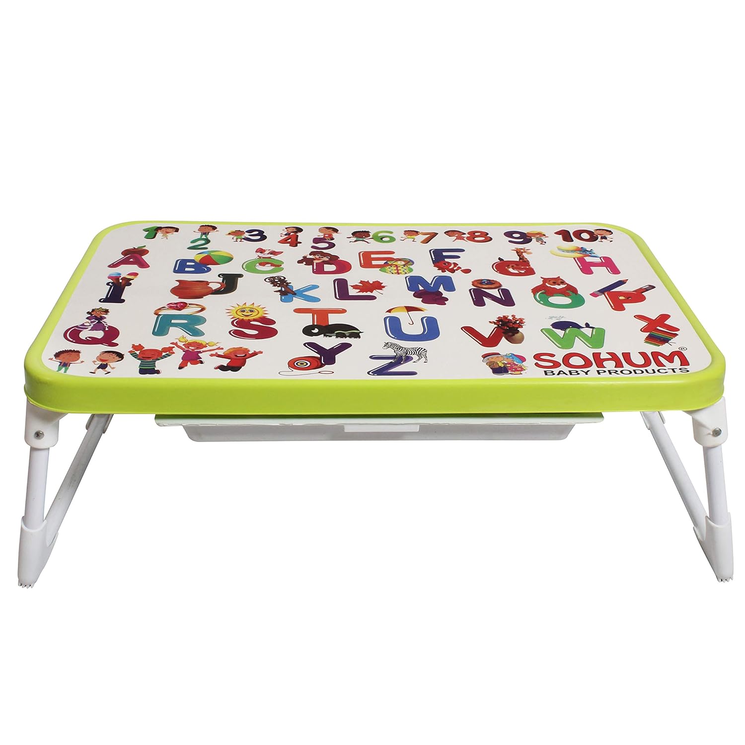 Kids Folding Multipurpose Bed Table with Drawer Storage - Image 2
