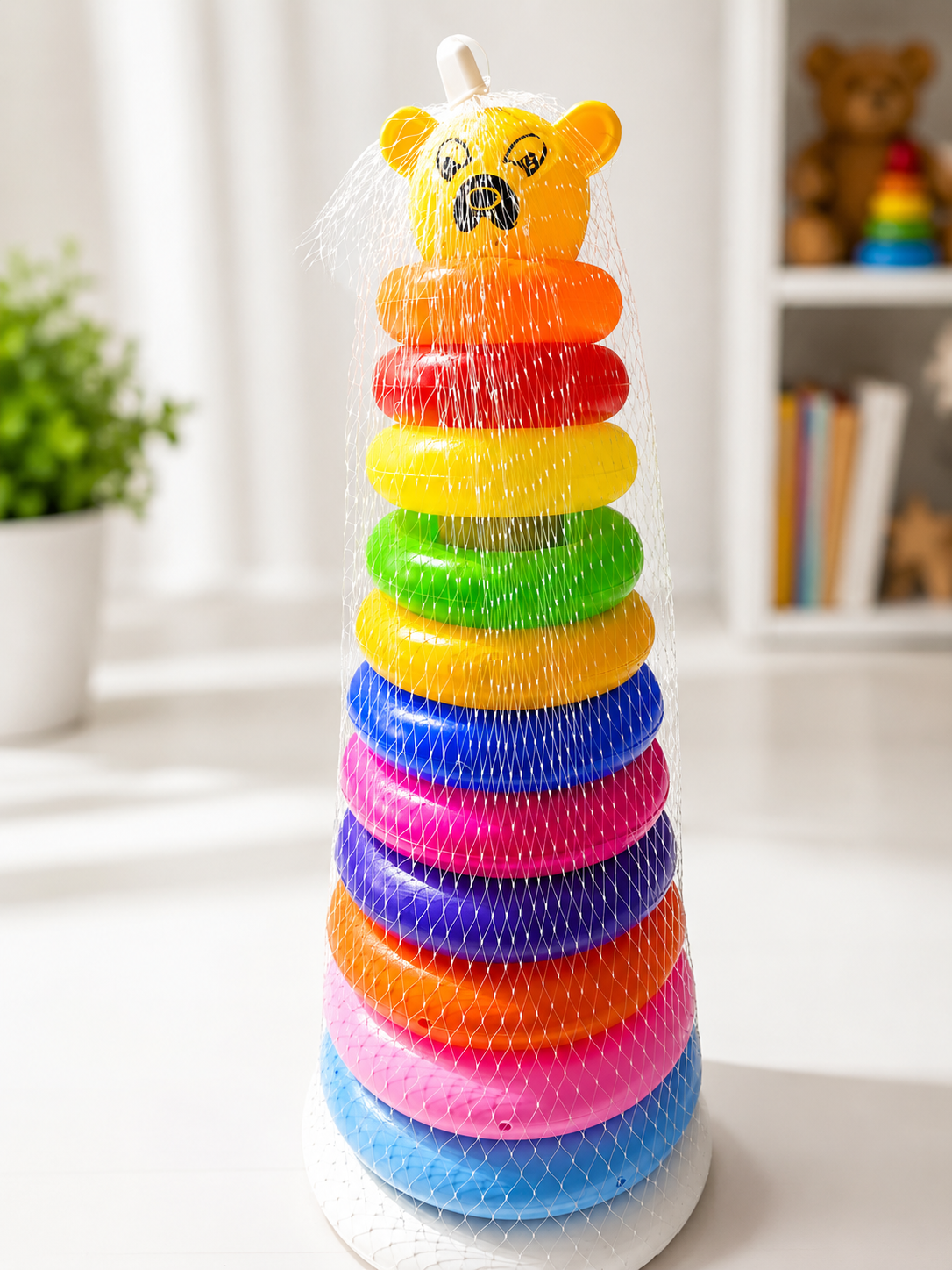 Colorful Bear Ring Stacker Toy