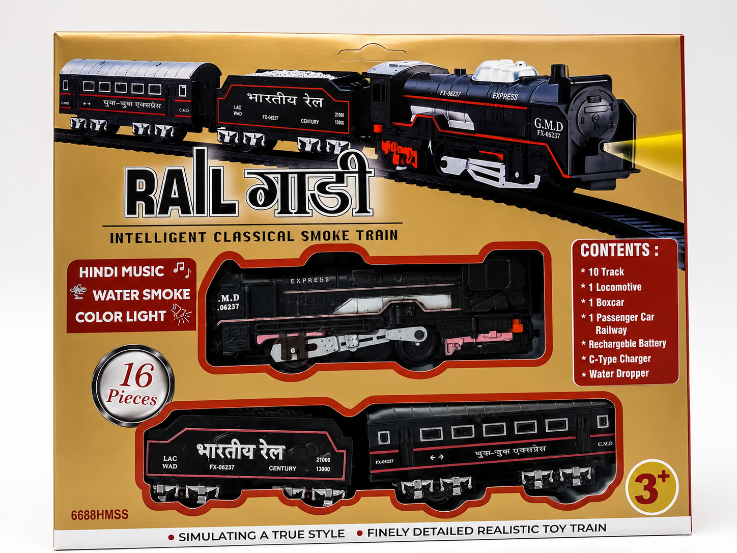 Rail Gadi Intelligent Classical Smoke Train