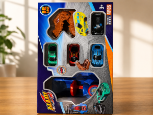 Die-Cast Toy Car & Dinosaur Play Set