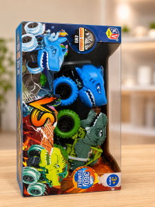 Dinosaur Cross Vehicle 4WD Toy Set