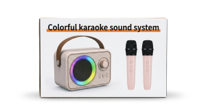 Colorful karaoke sound system