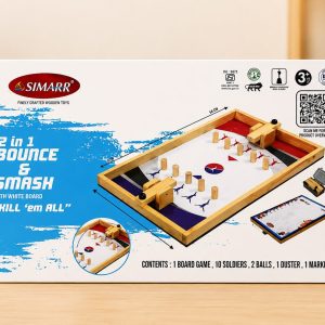 SIMARR 2-in-1 Bounce & Smash Wooden Board Game