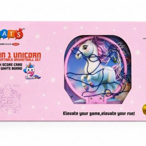 KAT'S 2-in-1 Unicorn Adjustable Basketball Set